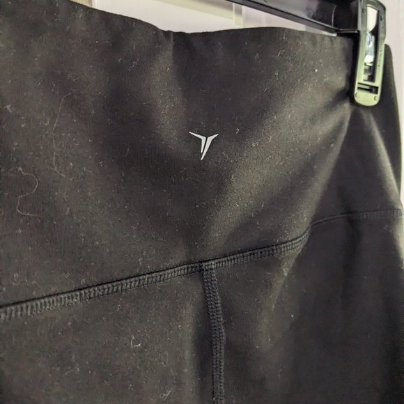 Old Navy Black Striped High-Rise Athletic Leggings Womens M - Picture 3 of 5